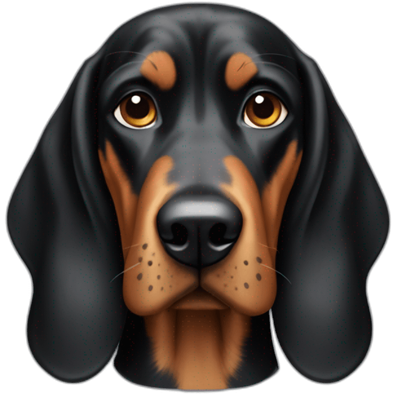 black and tan coonhound emoji