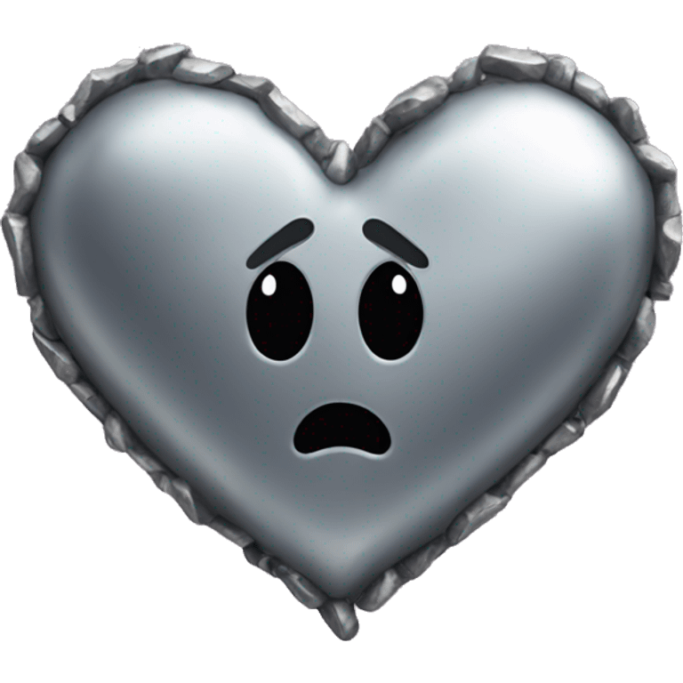 Metal heart  emoji