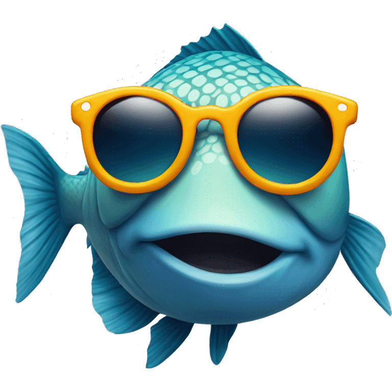 Fish wearing sunglasses  emoji