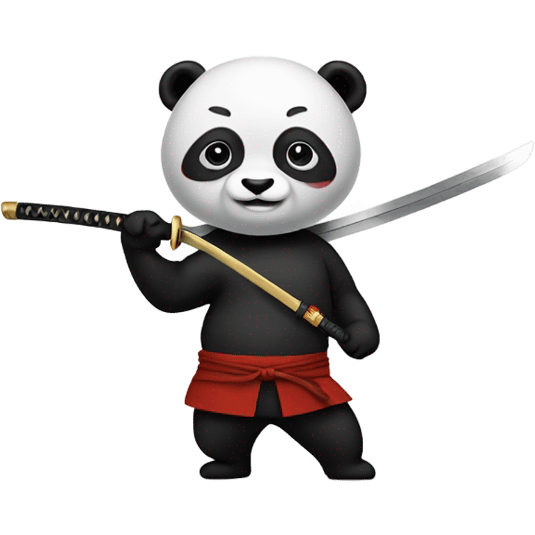 Panda with a katana emoji