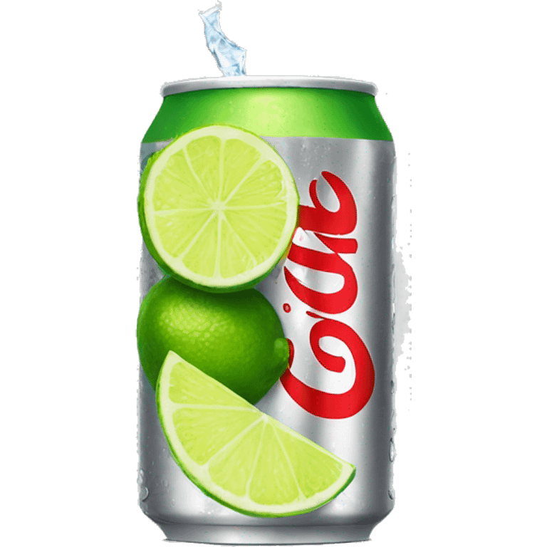 Diet Coke with a lime emoji