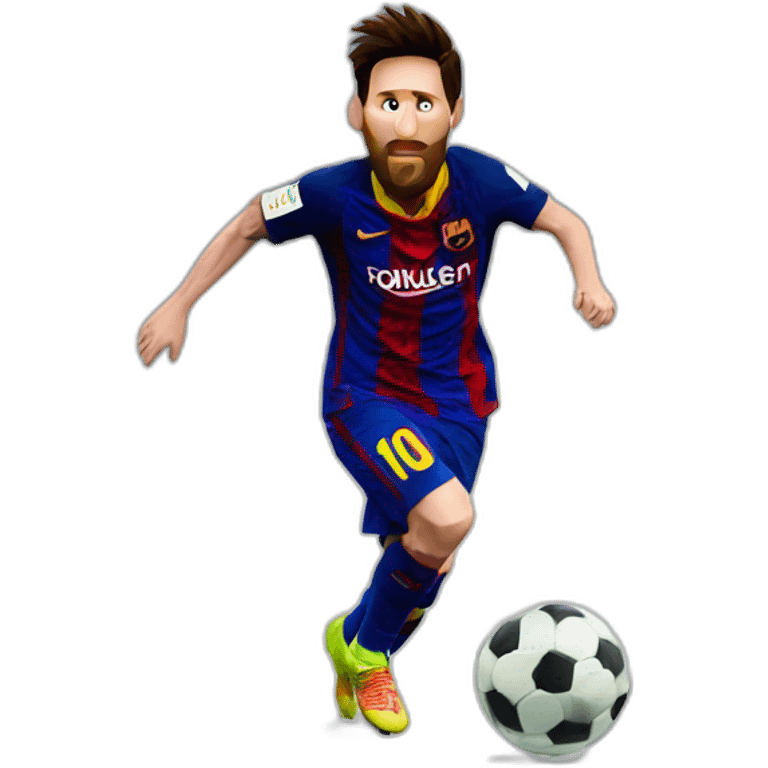 Messi dribling emoji