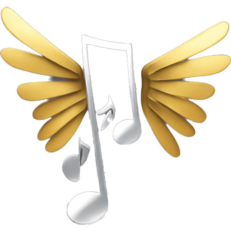 Music note with metal wings emoji