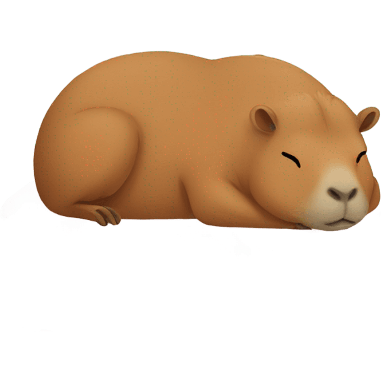 Capybara sleepy in bed emoji