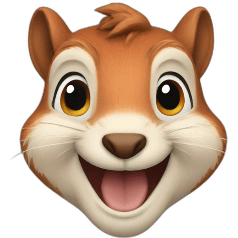 Smiling squirrel emoji