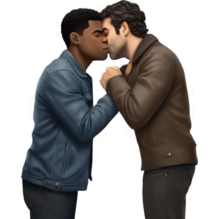 john boyega kissing oscar isaac  emoji