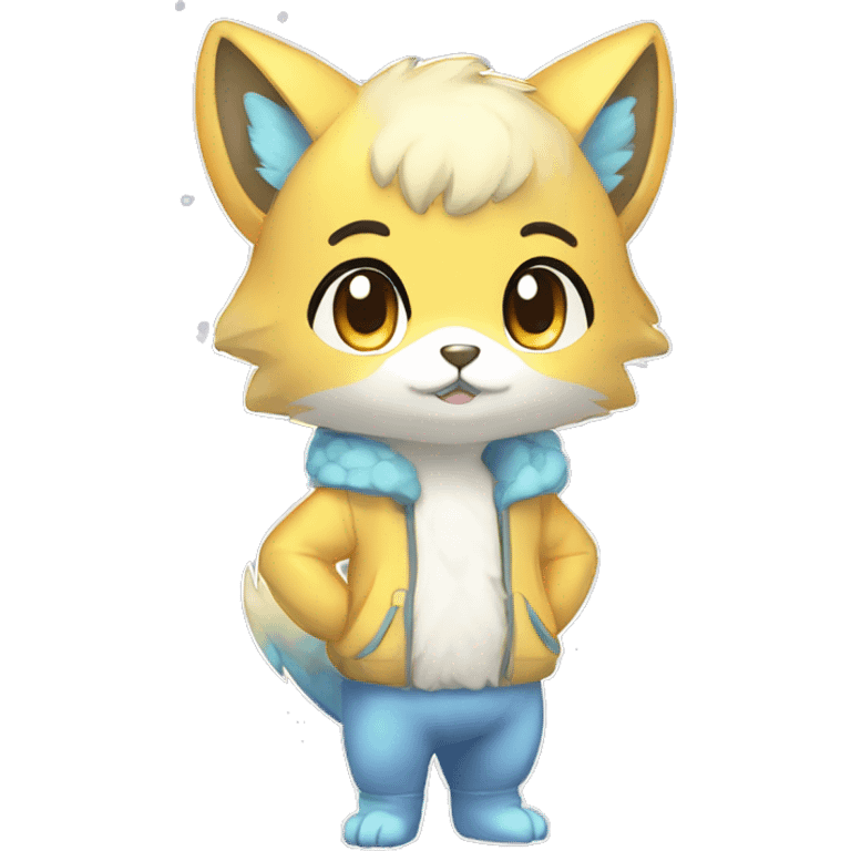  High quality detailed Cute Cool Kawaii stylish Pretty Chibi Fur-Sona Shiny Colorful Sparkly Fakemon Full Body emoji