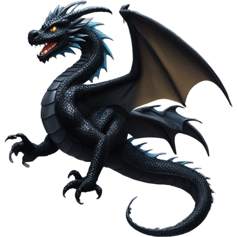 Black dragon sparkling  emoji