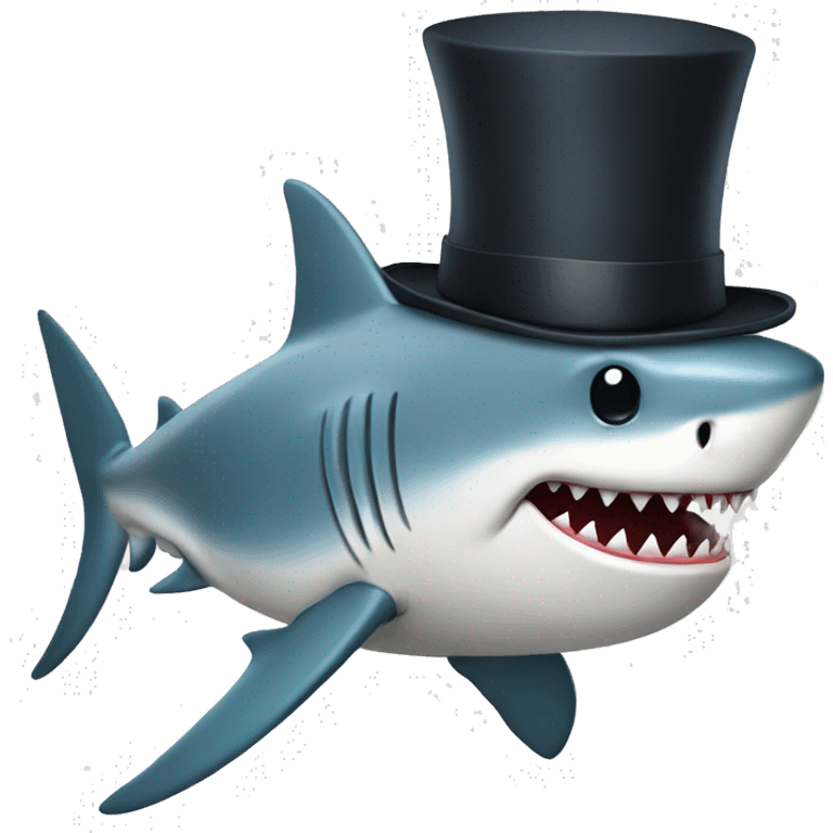 shark with top hat emoji