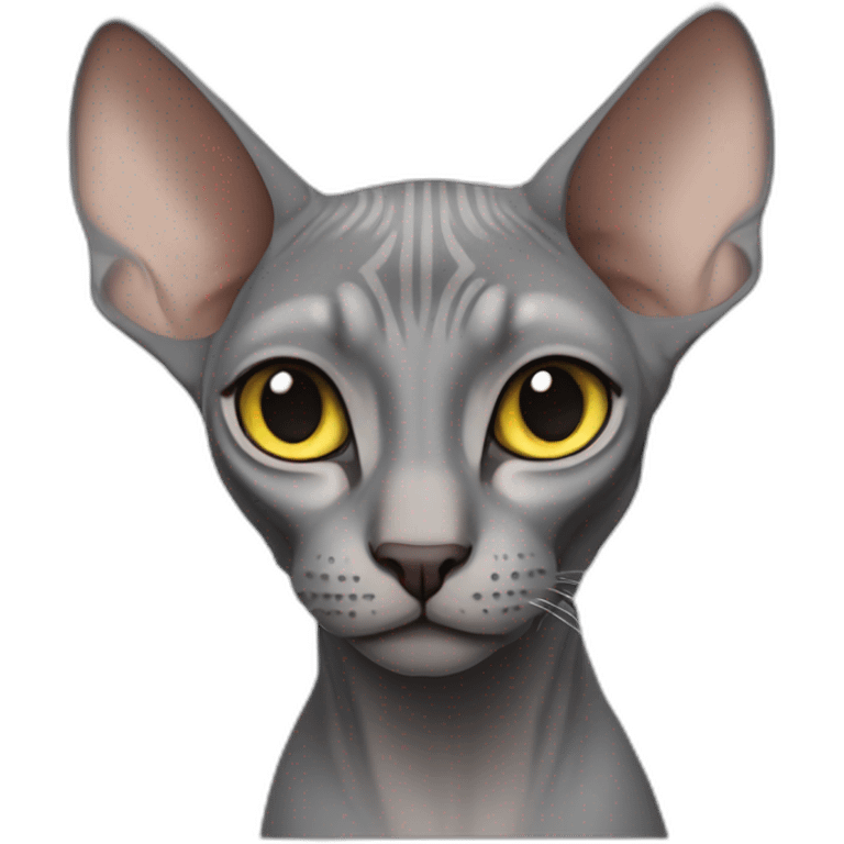 Grey sphinx cat emoji