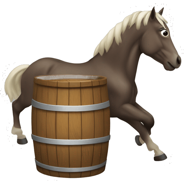 Horse turning a barrel emoji