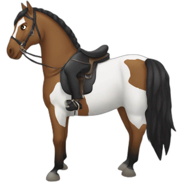 the rock in a horse emoji