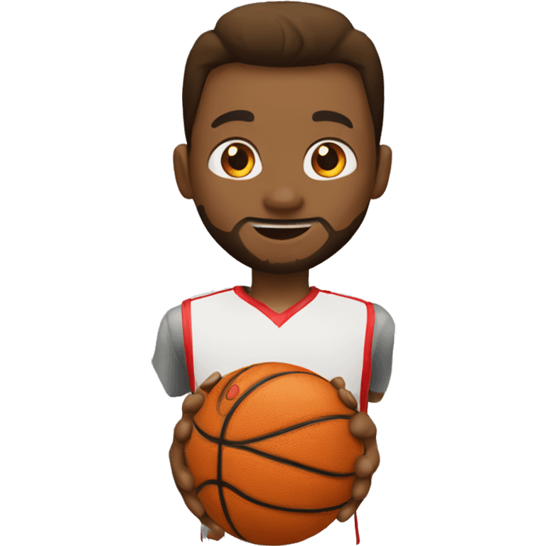 Pelota de basket con un corazon emoji