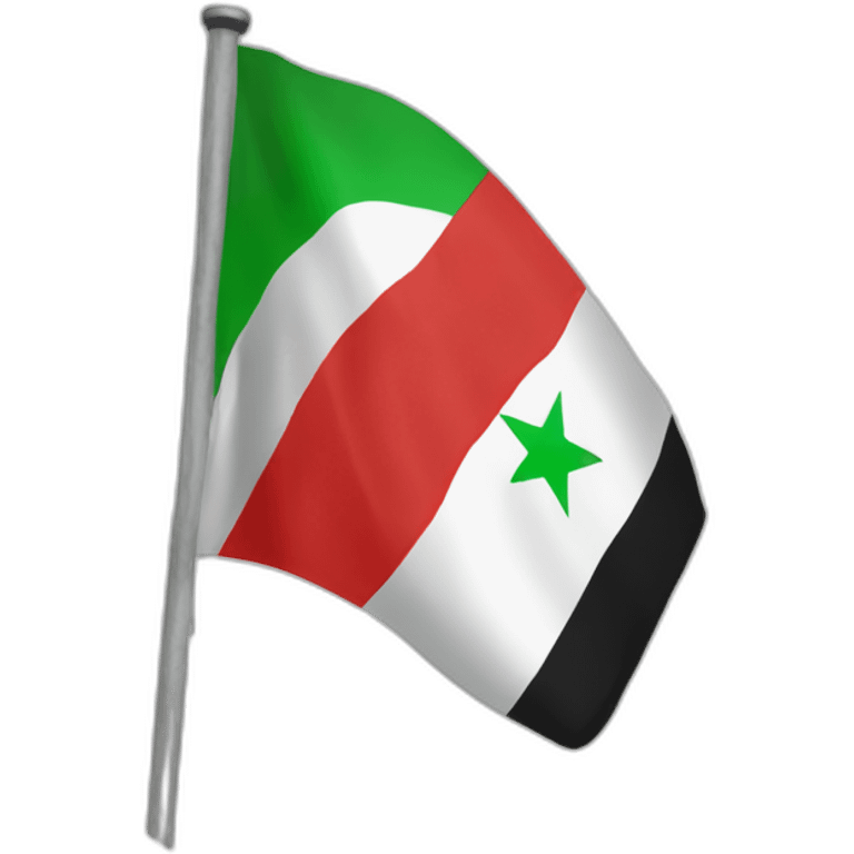 Flag of the Syrian revolution emoji