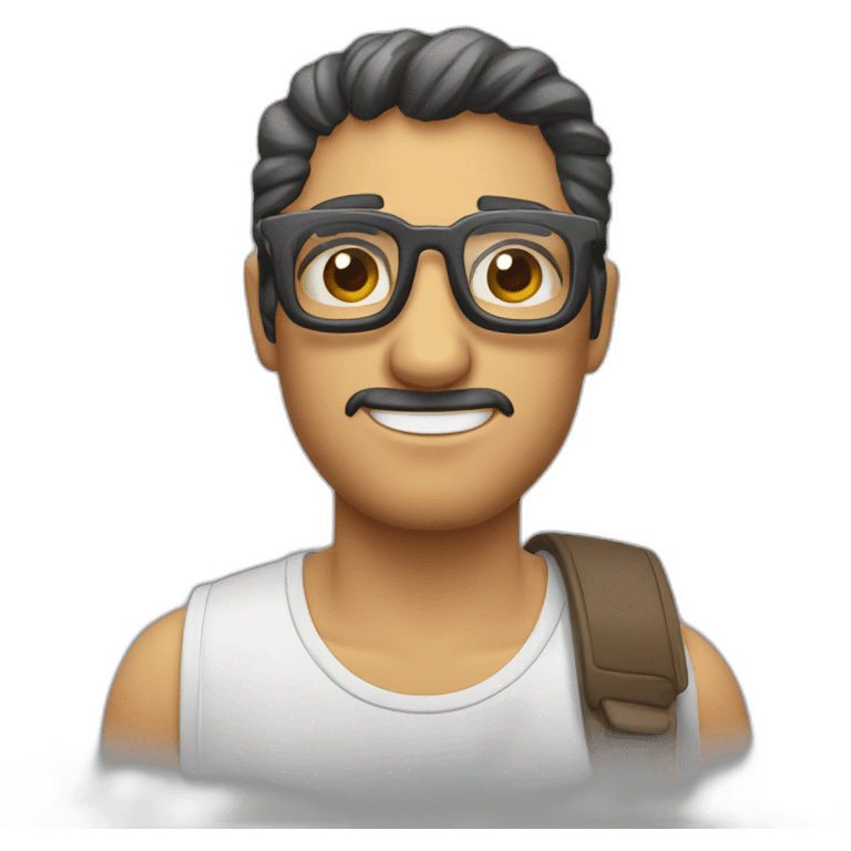 Hombre quitándose los lentes  emoji