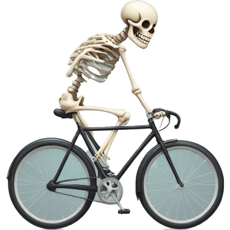 Skeleton on bicycle emoji