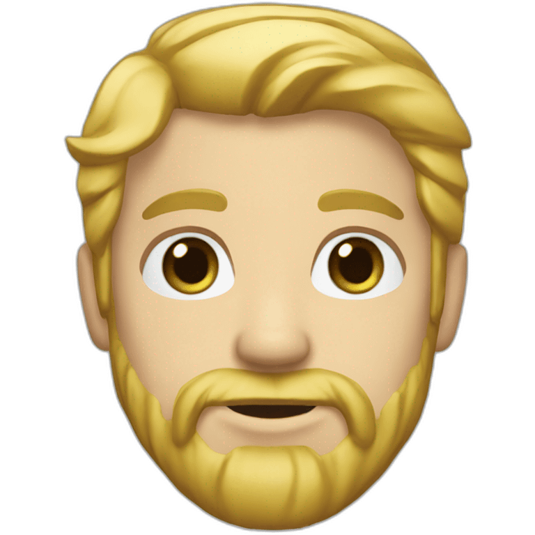 Blond man light blue eyes beard emoji