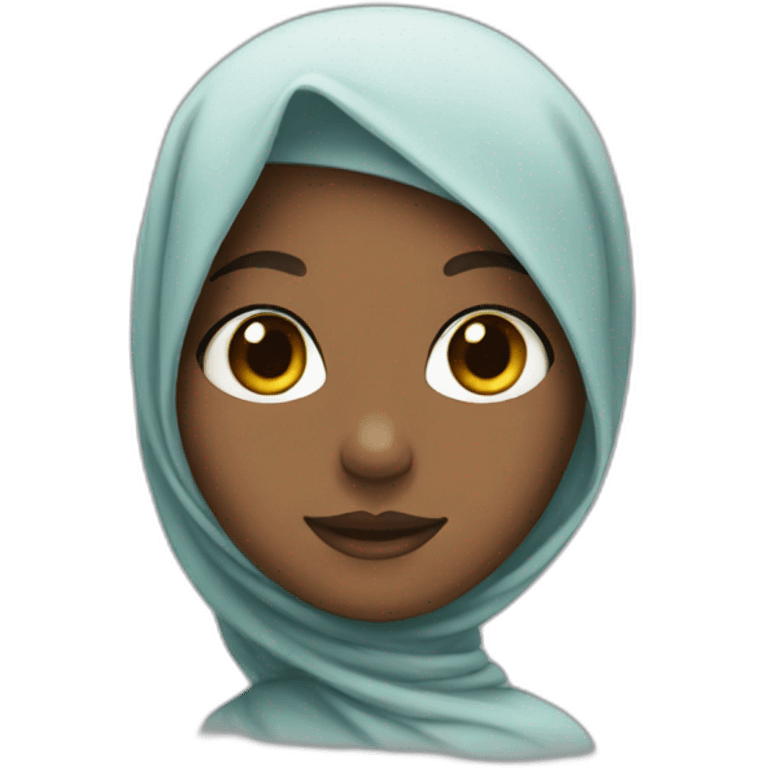 A girl with butterfly hijab emoji