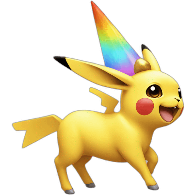 pikachu on a unicorn emoji