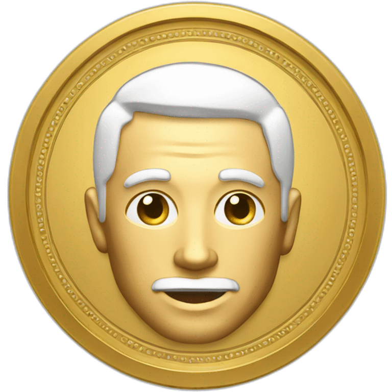 gold coin with man face emoji