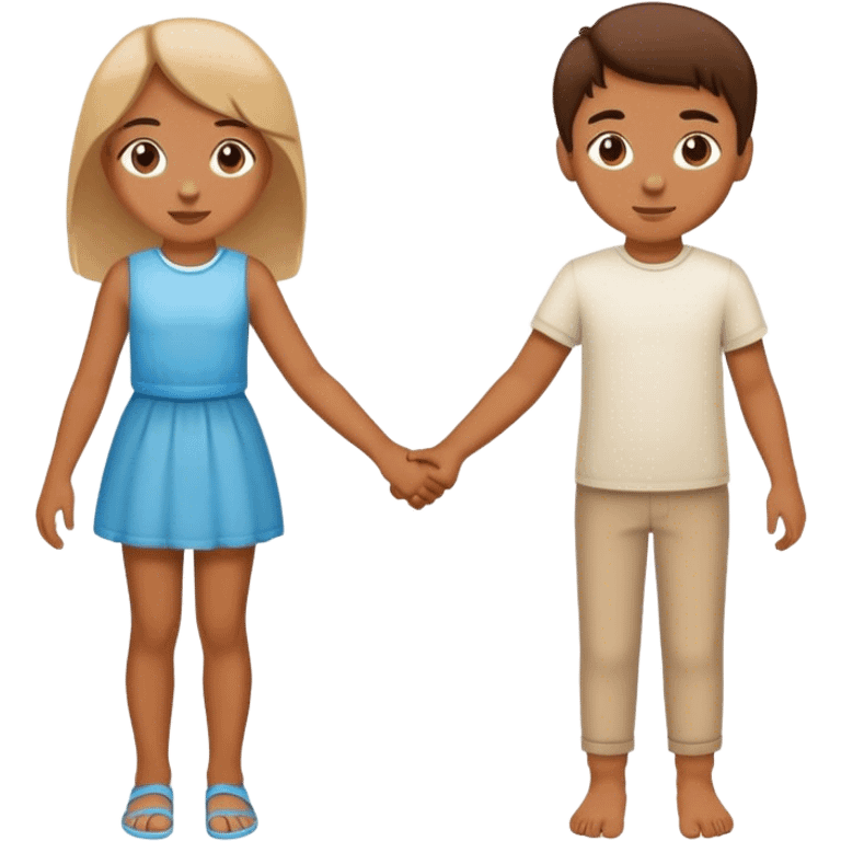 Girl and boy holding hands emoji