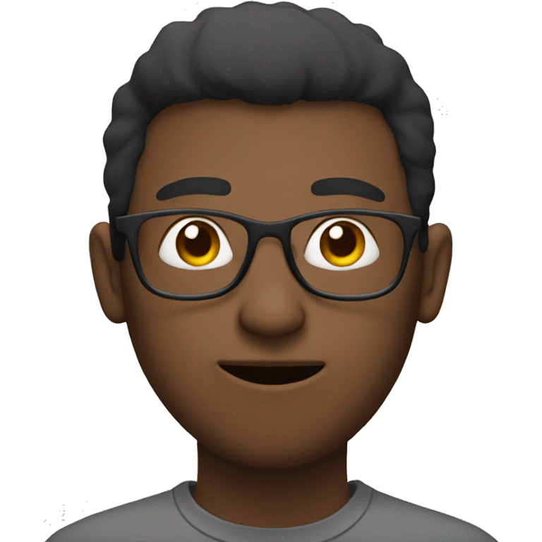 guy with glasses picking nose emoji