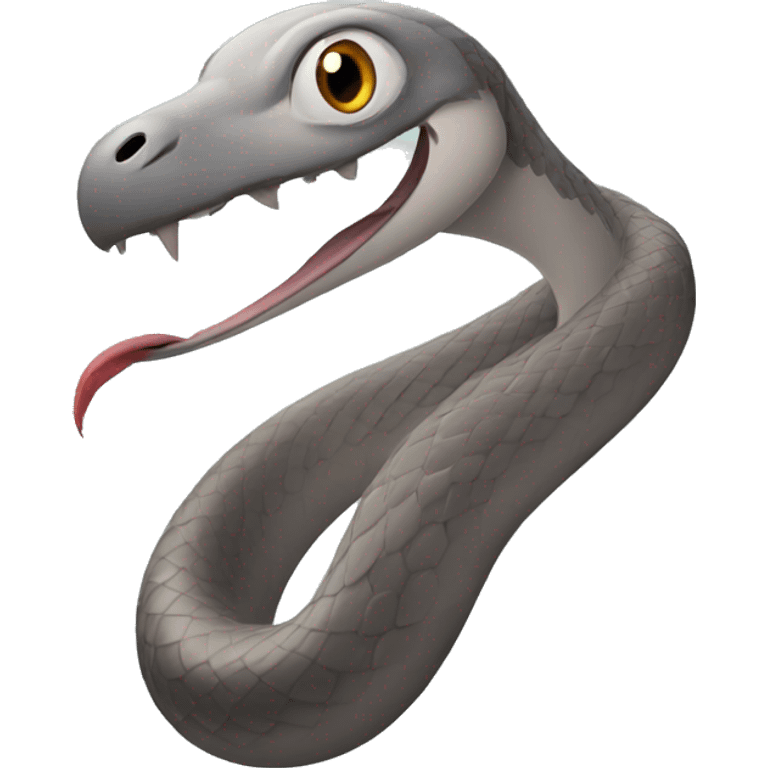 snake with a pigeon face emoji