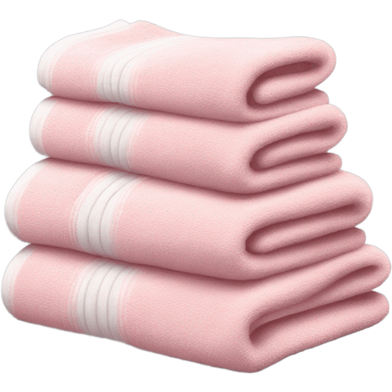 a stack of light pink towels emoji