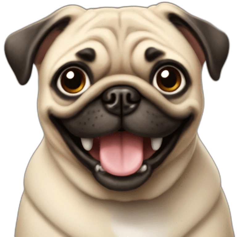 Happy pug cropped emoji