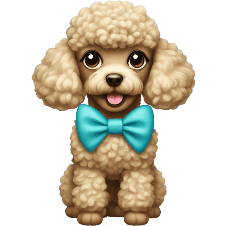 Poodle with bow emoji