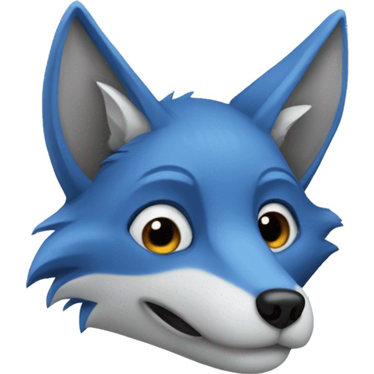 blue fox emoji