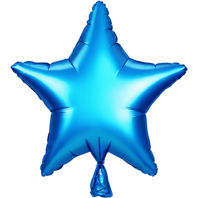 Blue foil star balloon emoji