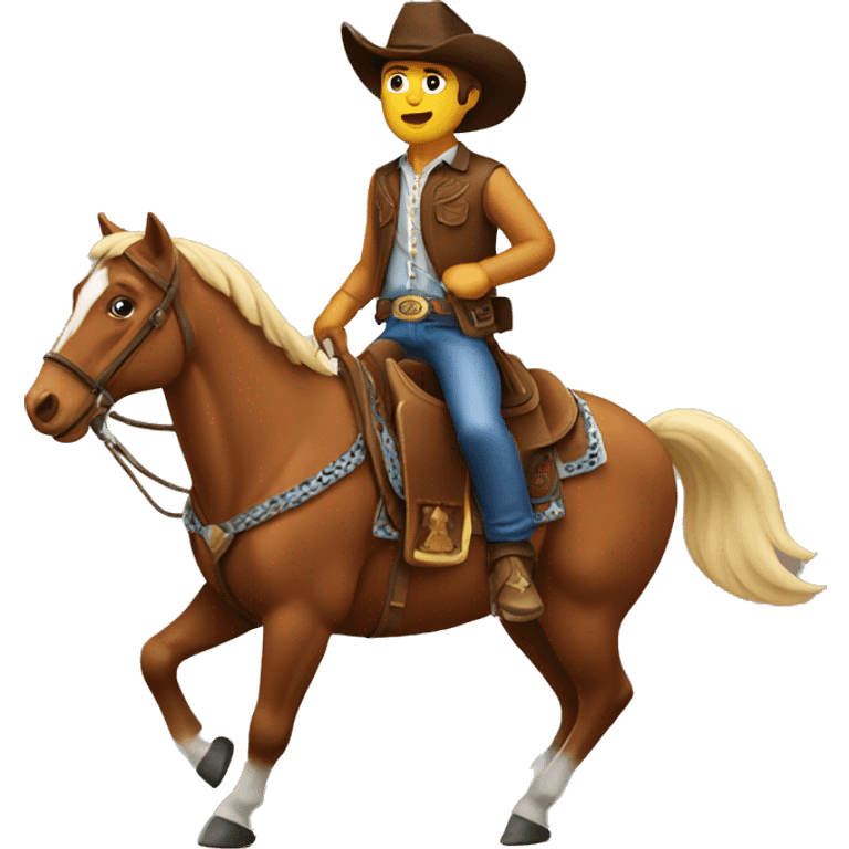 cowboy riding a horse  emoji