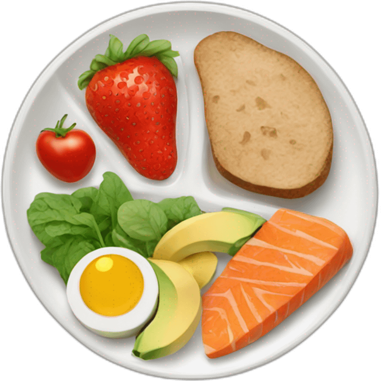 healthy plate of food emoji