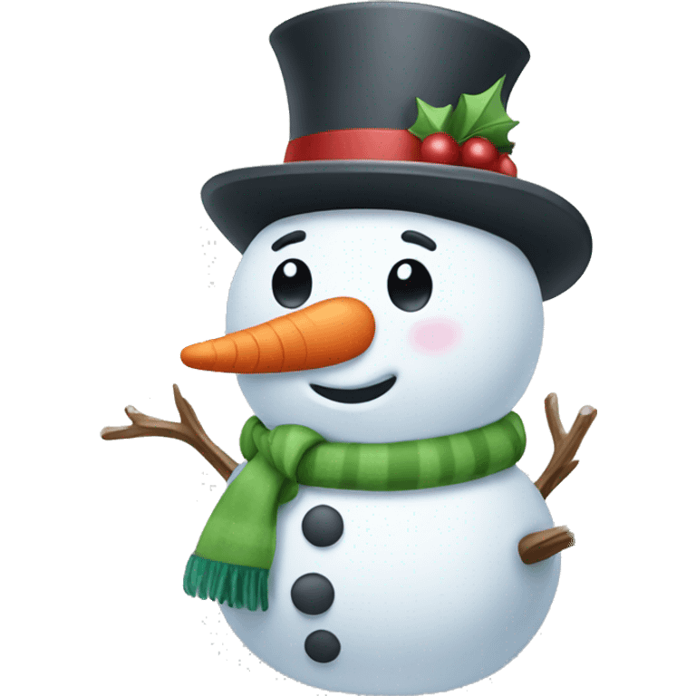 Cute snowman emoji