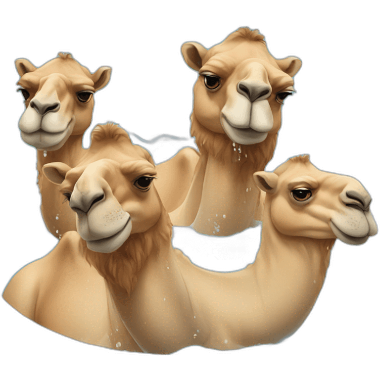 Camels in jacuzzi emoji