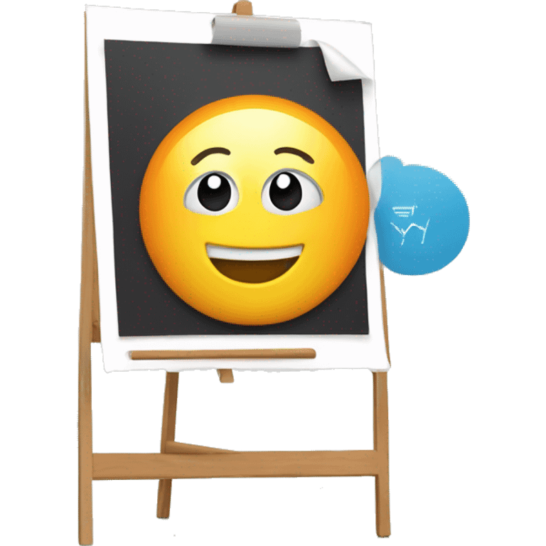 flip chart with chart growing  emoji