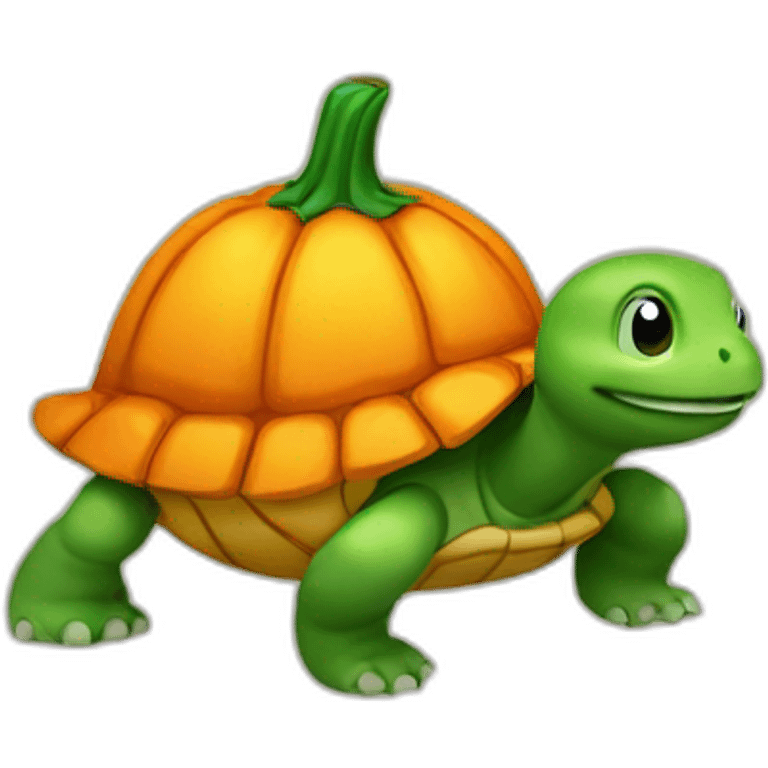 Citrouille sur tortue emoji