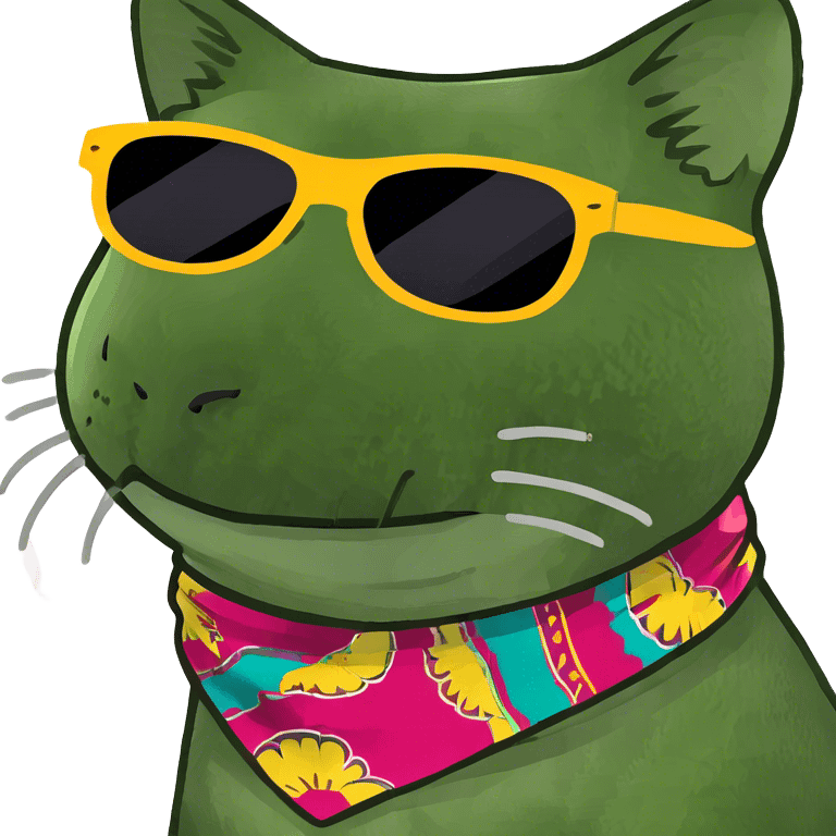 Cat with sunglasses emoji