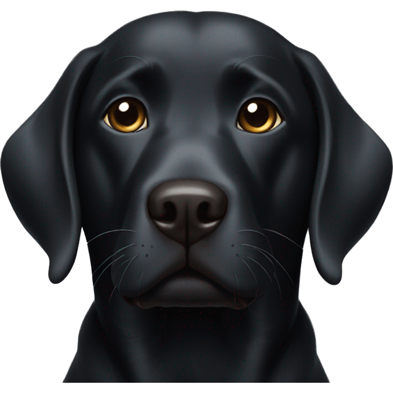 black labrador say<s "hi" emoji