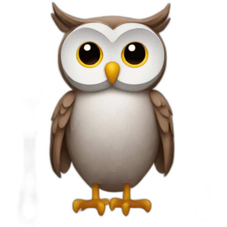 owl with knife and fork emoji