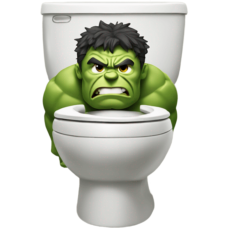 Hulk in a toilet emoji