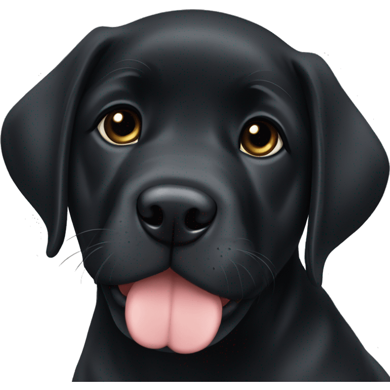 Black Mastiff lab puppy emoji