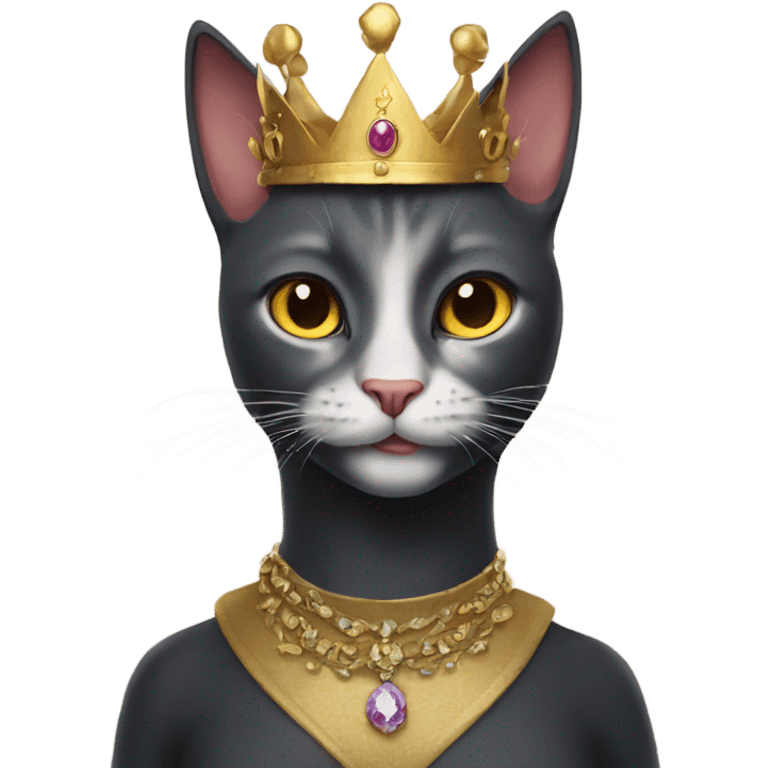 cat as queen emoji