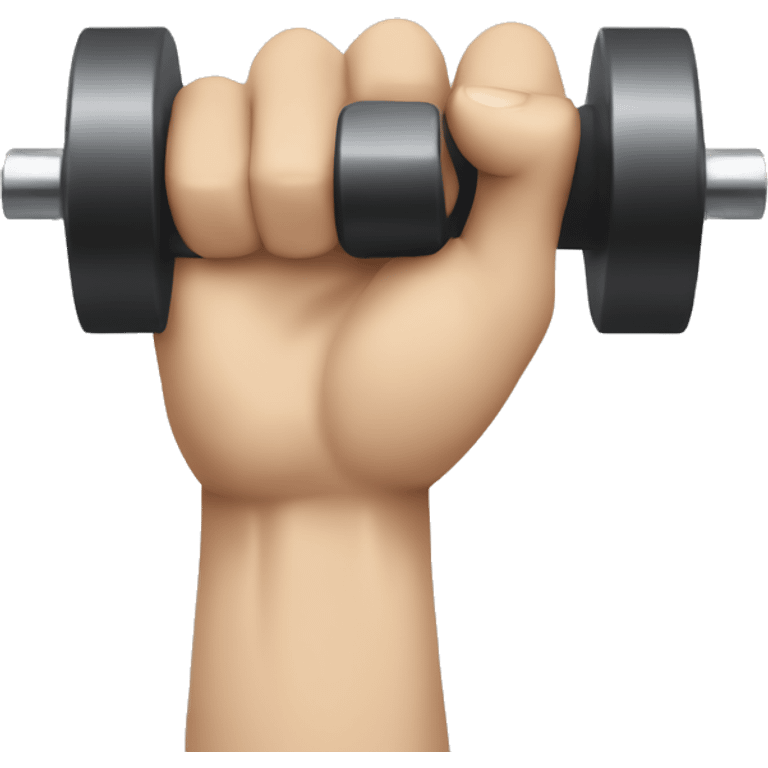 one white arm with dumbbell emoji