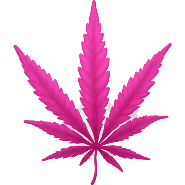 Pink marijuana leaf emoji