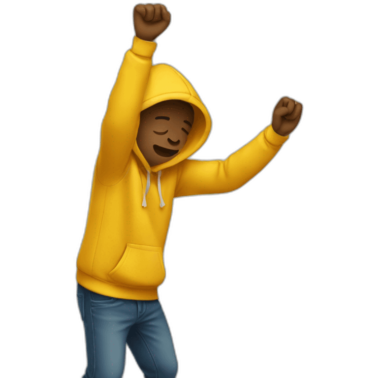 A person doing a dab emoji