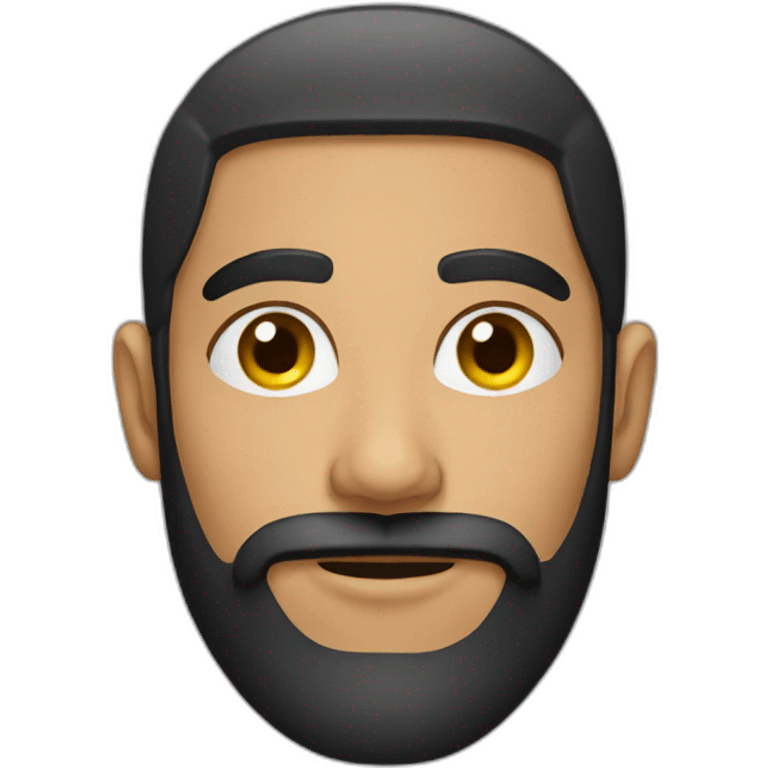 young Arab man with a thick beard emoji