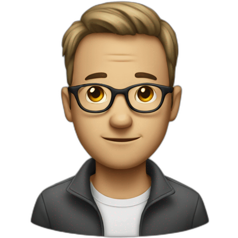 A Guy with glasses with ears from elephant emoji