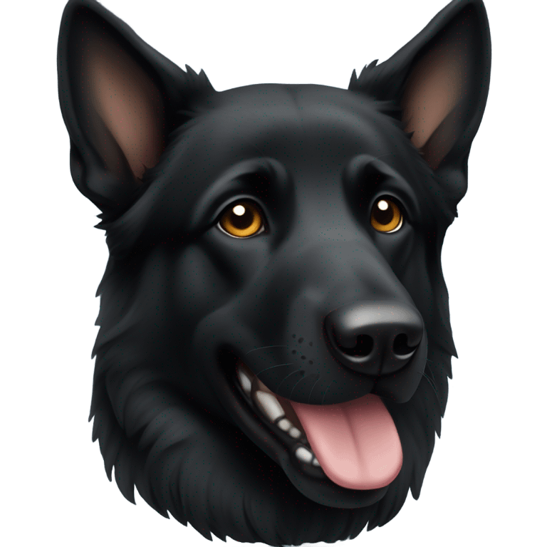 All black German Shepard emoji